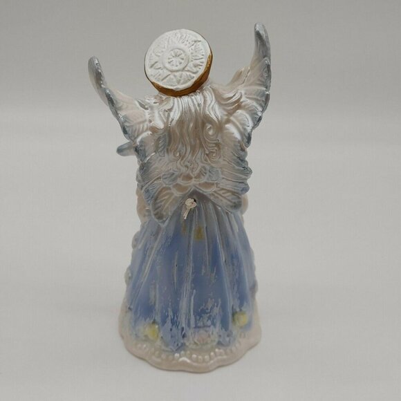 Designspirations Vintage Porcelain Angel Bell Figurine With Gold Halo & Violin - Picture 6 of 10